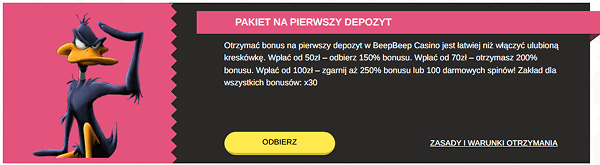 Przejdź do sekcji bonusów w panelu konta i aktywuj tam bonus powitalny